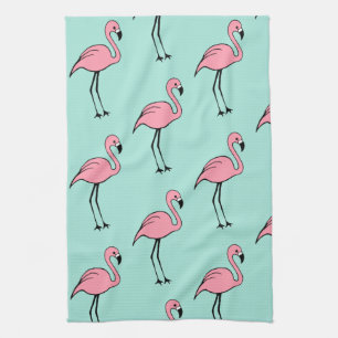 Toalla de cocina regalo flamenco rosa retro