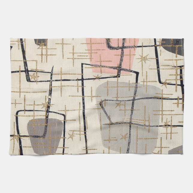 Toalla De Cocina Resumen Moderna De Mediados Del S (Horizontal)