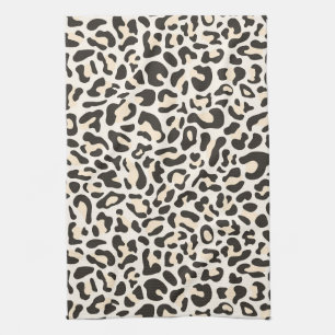 Toalla de cocina retro con estampado de leopardo d