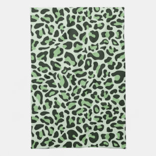 Toalla de cocina retro con estampado de leopardo v