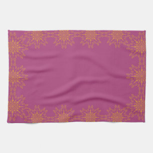 Toalla de cocina retro Mandala Boysenberry