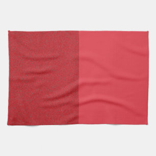 Toalla de cocina roja de tomate de doble textura -