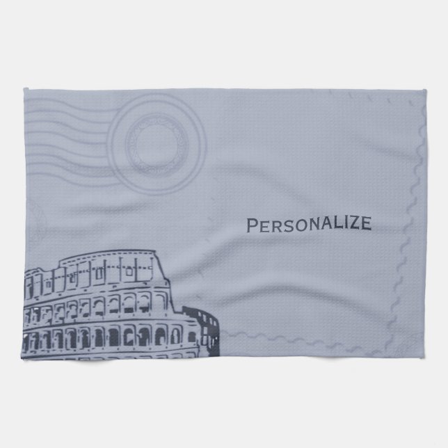 Toalla de cocina romana de Sapphire (Horizontal)