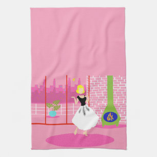 Toalla de cocina rosa