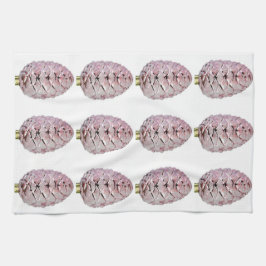 Toalla de cocina rosa de pinecones