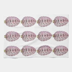 Toalla de cocina rosa de pinecones