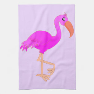 Toalla de cocina rosa Flamingo