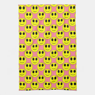 Toalla de cocina rosa grande de alamante amarillo