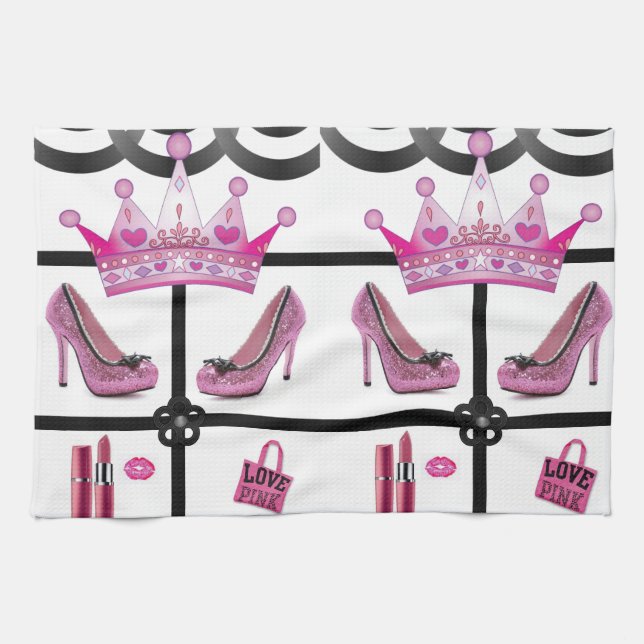 toalla de cocina rosa queen (Horizontal)