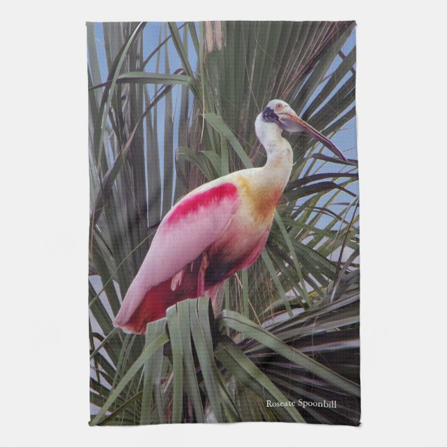 Toalla de cocina Roseate Spoonbill (Vertical)