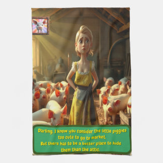 Toalla de cocina rústica y acogedora