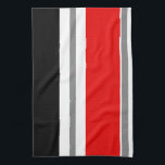 Toalla de cocina sangrada de Whilver<br><div class="desc">Esta toalla parecerá grande en una cocina con un negro,  un rojo,  un blanco,  y una decoración de plata.</div>