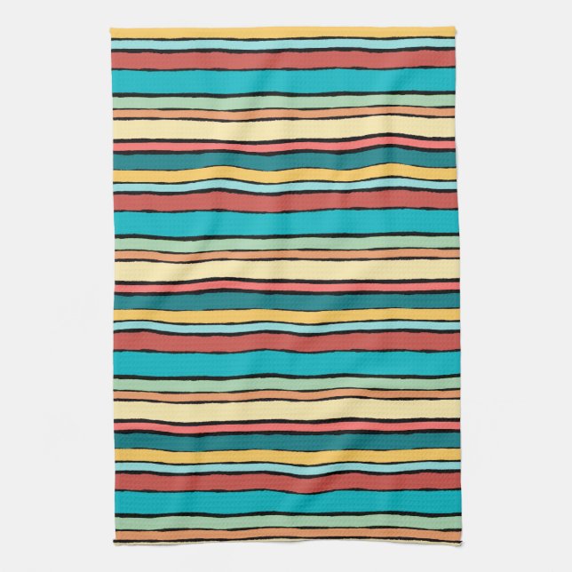 Toalla de cocina Santa Fe Stripe de 16" x 24" (Vertical)