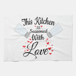 Toalla de cocina sazonada con amor