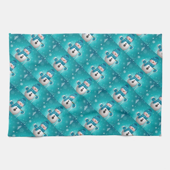 Toalla de cocina/Snowman (Horizontal)