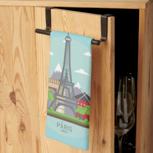 Toalla de cocina temática francesa París Francia A