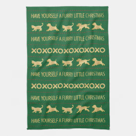Toalla de cocina "Toalla de Navidad Furry"