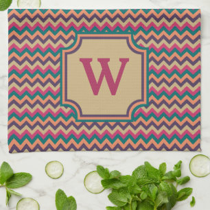 Toalla de cocina tropical zigzag