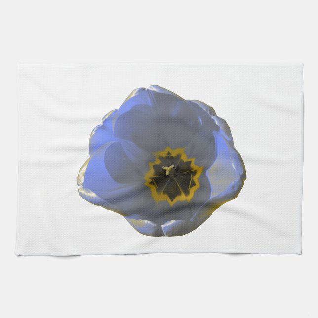Toalla de cocina tulipán azul y amarilla (Horizontal)