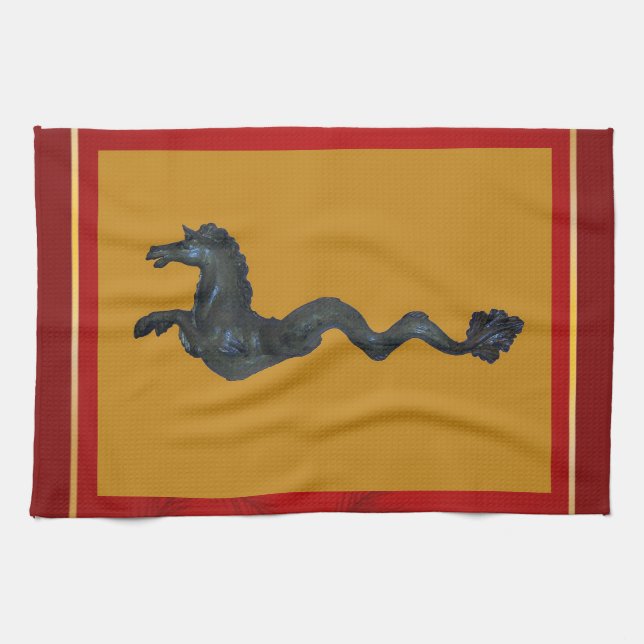 Toalla de cocina veneciana para caballos de vidrio (Horizontal)