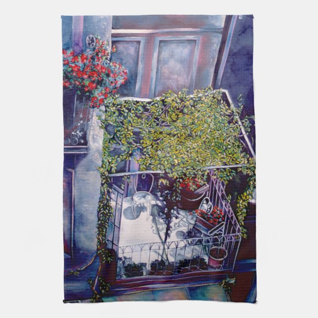 Toalla de cocina veneciana por la tarde (Vertical)