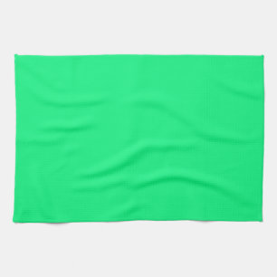 Toalla de cocina verde brillante sólida