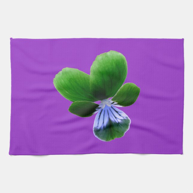 Toalla de cocina verde pansy (Horizontal)