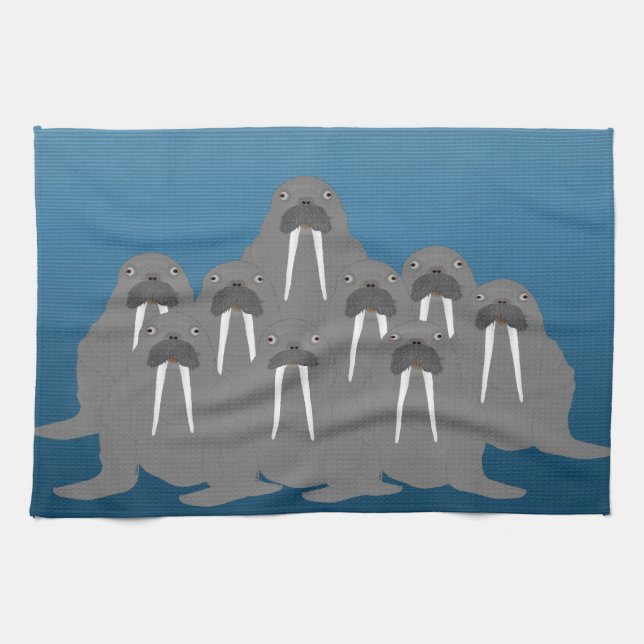 Toalla de cocina Walruses (Horizontal)