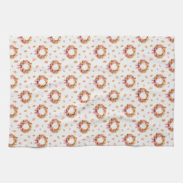 Toalla de Cocina Wreath de otoño - Caída de Acción