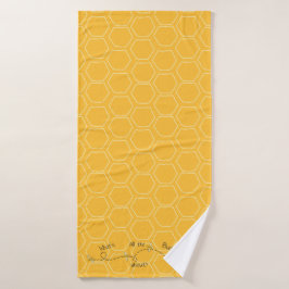 Toalla de colmena de miel y flores de abeja melífe
