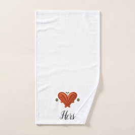 Toalla de corazón