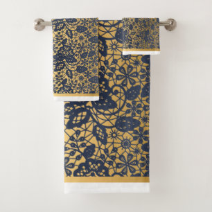 TOALLA DE CUARTO DE BAÑO DE ORO LUJO DE LACE 2