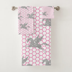 TOALLA DE CUARTO DE BAÑO TEMÁTICO DE PLATA BLANCA