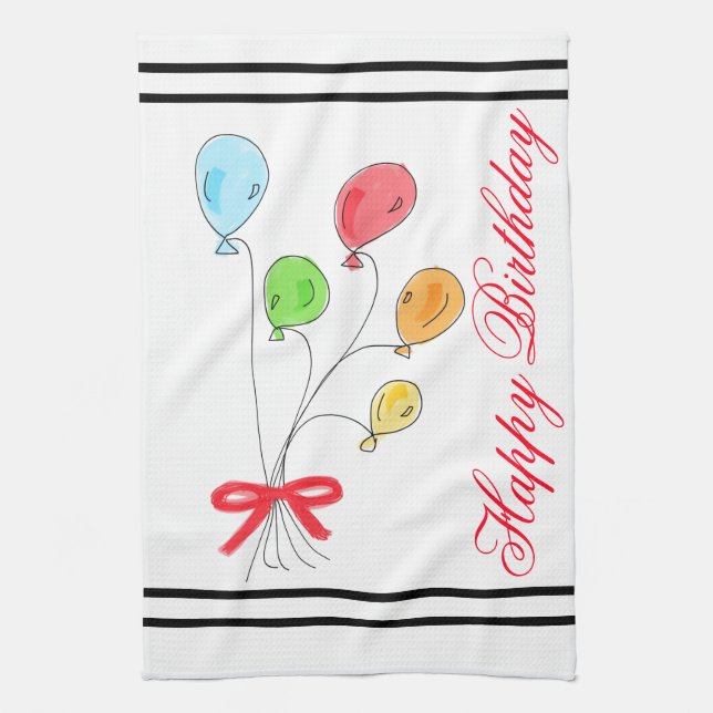 Toalla de cumpleaños personalizado (Vertical)