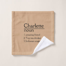 Toalla de definición de nombre personalizada