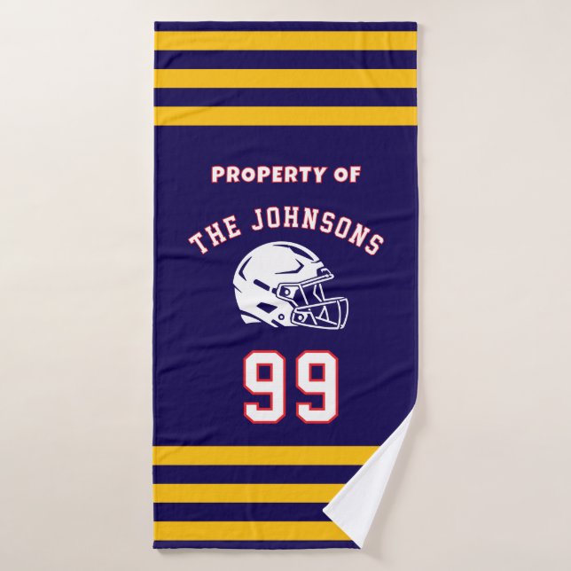 Toalla de Deportes Personalizada | Jugador de Fútb (Toalla de baño)