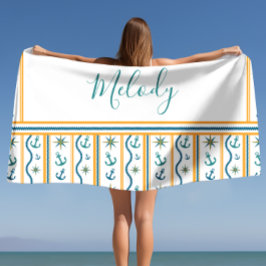 Toalla de diseño de delimitador de Moda de nombres