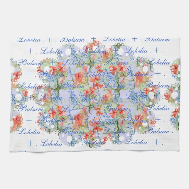 Toalla de encaje de Balsam y Lobelia (Horizontal)