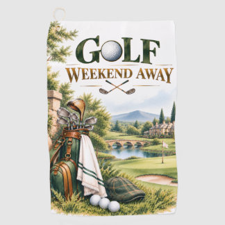 Toalla de fin de semana de golf vintage