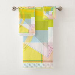 Toalla de formas de línea geométrica