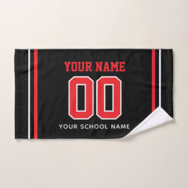 Toalla de fútbol con nombre y número de camiseta p