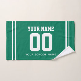 Toalla de fútbol con nombre y número de camiseta p