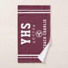 Toalla de fútbol personalizada para entrenador, re