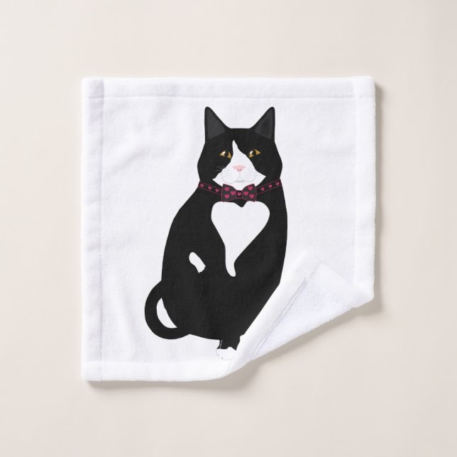 Toalla de gato esmoquin (Toallita)
