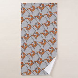 Toalla de gato naranja y blanco