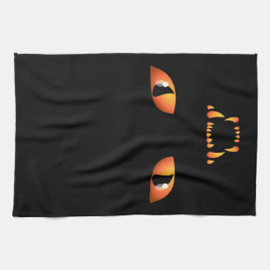 Toalla de gato negra espantó toallas de té para ga