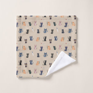 Toalla de gatos y cuchillos: diseño divertido y ra