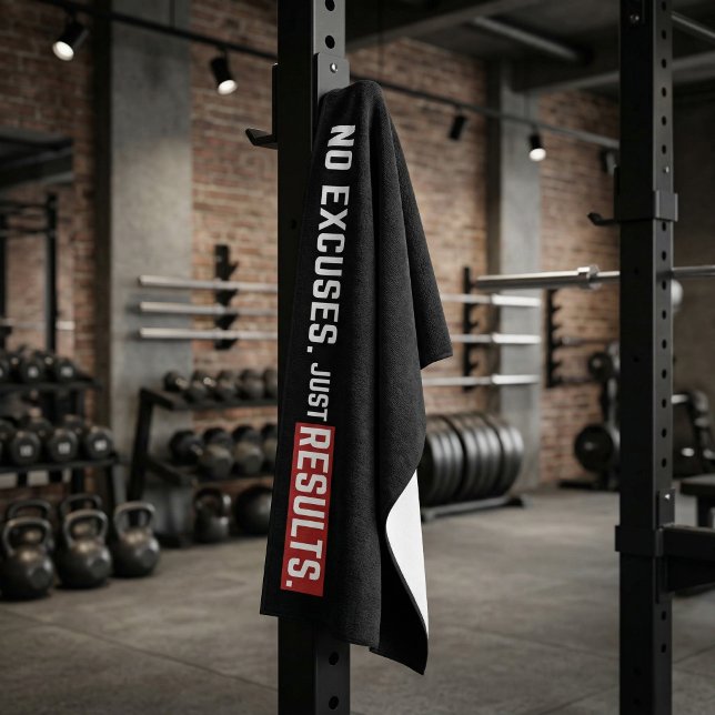 Toalla de Gimnasio Motivación Sin Excusas Entrenam (No excuses. Just results.
Built for discipline. Designed for performance. 💪)