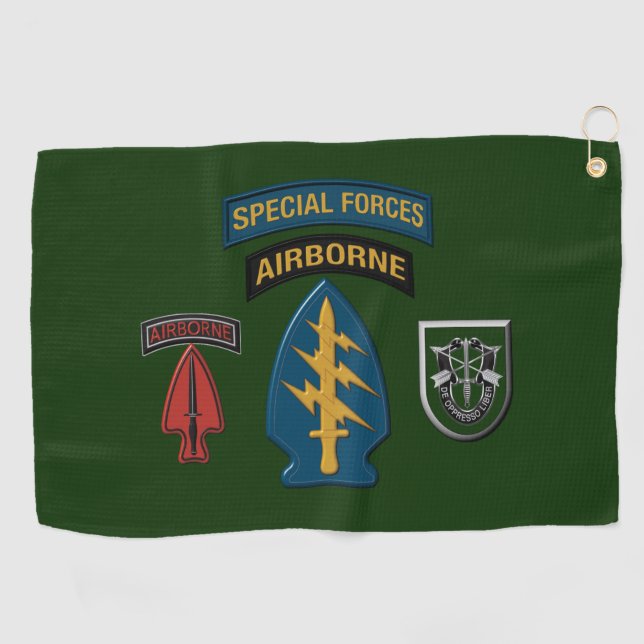 Toalla De Golf 10º Grupo de Fuerzas Especiales Parche & Insignia (Horizontal)
