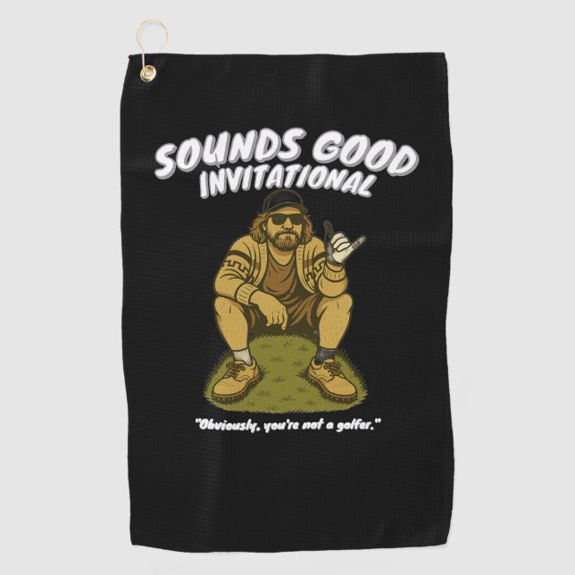 Toalla De Golf 2025 Sounds Good Invitational Shirt (Anverso)